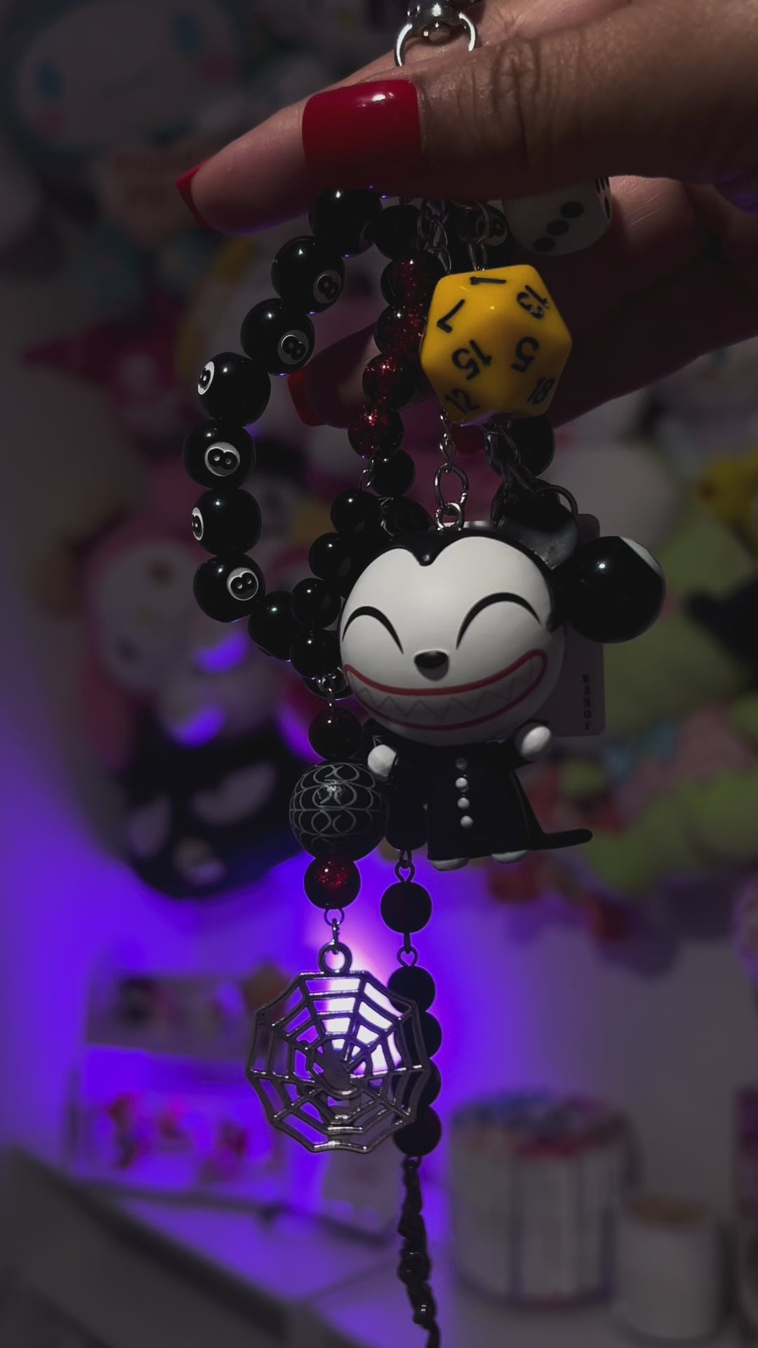Vampire Teddy Keychain