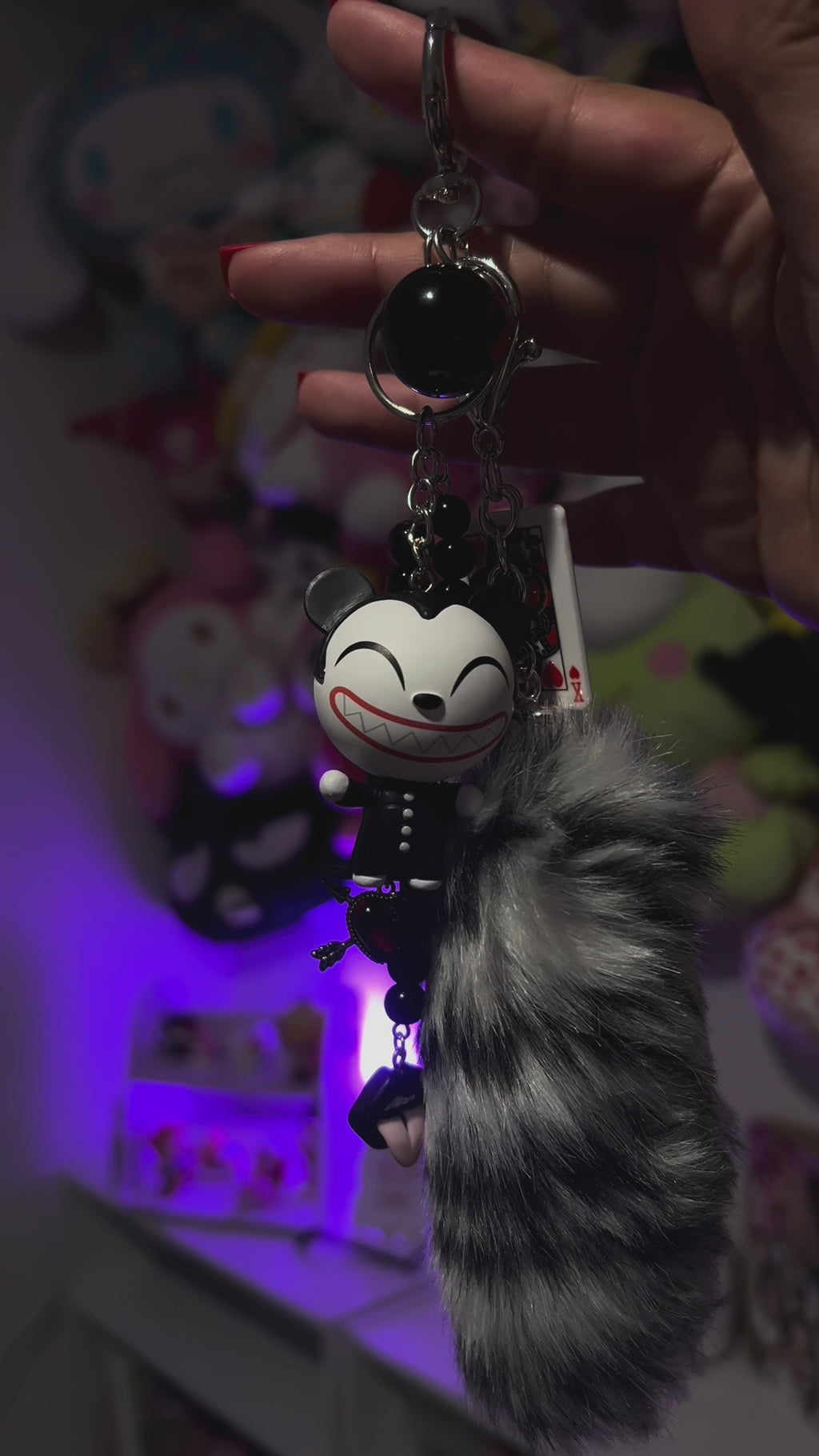 Vampire Teddy Keychain